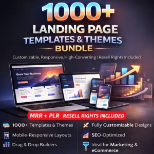1000+ Landing Page Templates & Themes Bundle โ Build, Launch & Profit Faster!