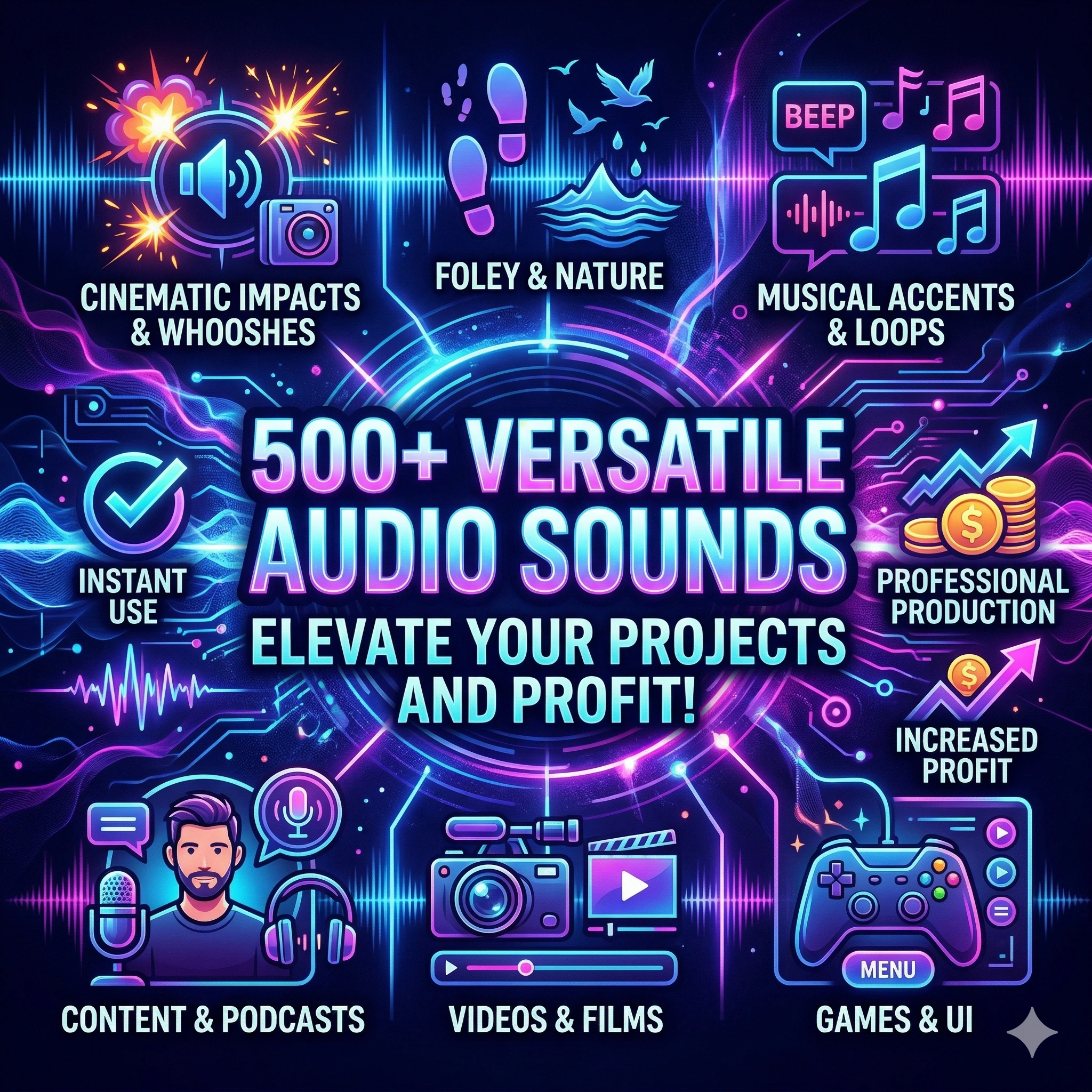500+ Versatile Audio Sounds: Elevate Your Projects and Profit! - Image 2