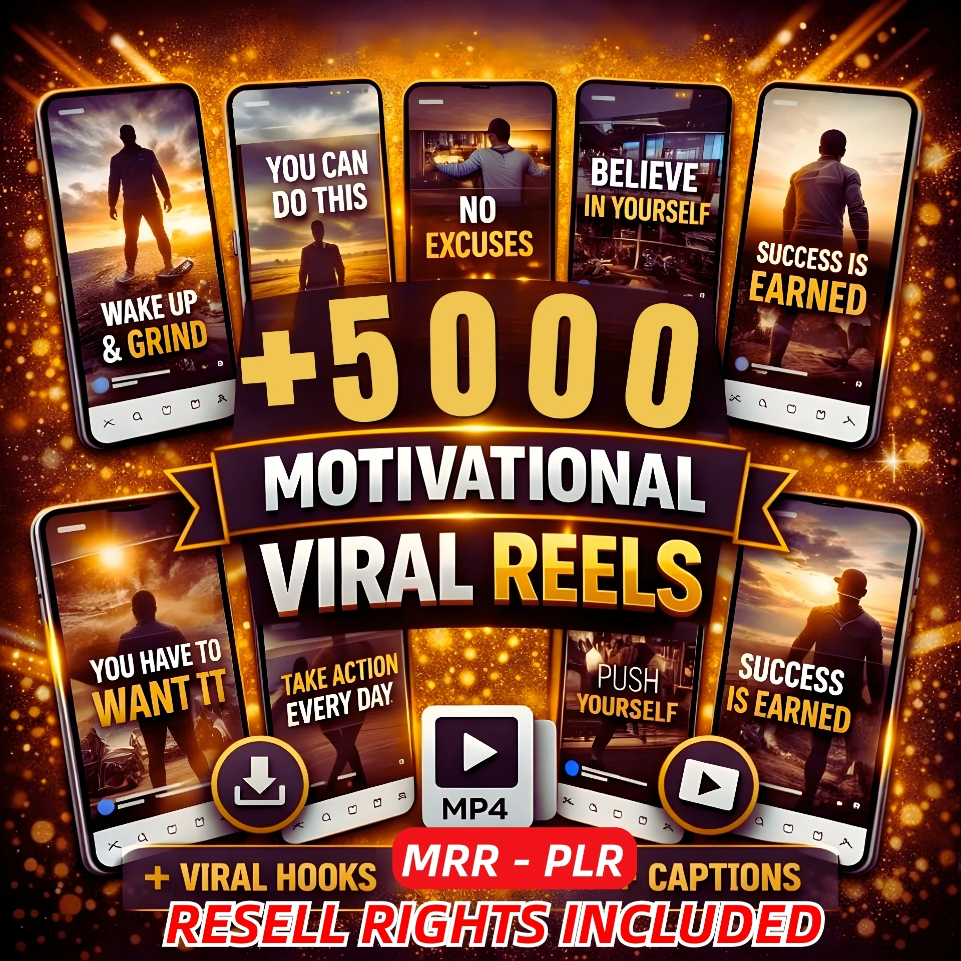5000+ Motivational Reels Bundle β Viral Content + Resell Rights!