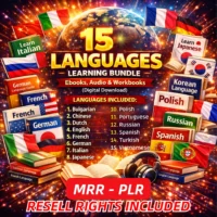 15 Languages Learning Pack โ Complete Digital Learning System + Resell Rights!