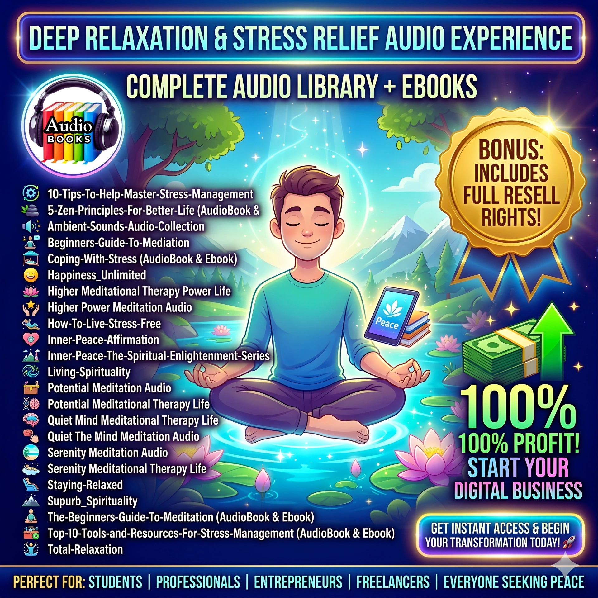 Deep Relaxation & Stress Relief Audio Experience (Audio Book) - Image 2