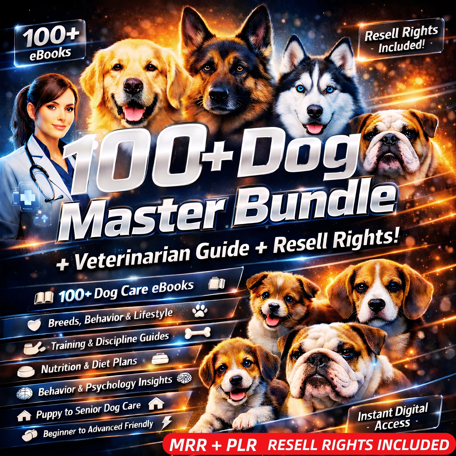 Dog Care Master Bundle β 100+ eBooks + Veterinarian Guide + Resell Rights!