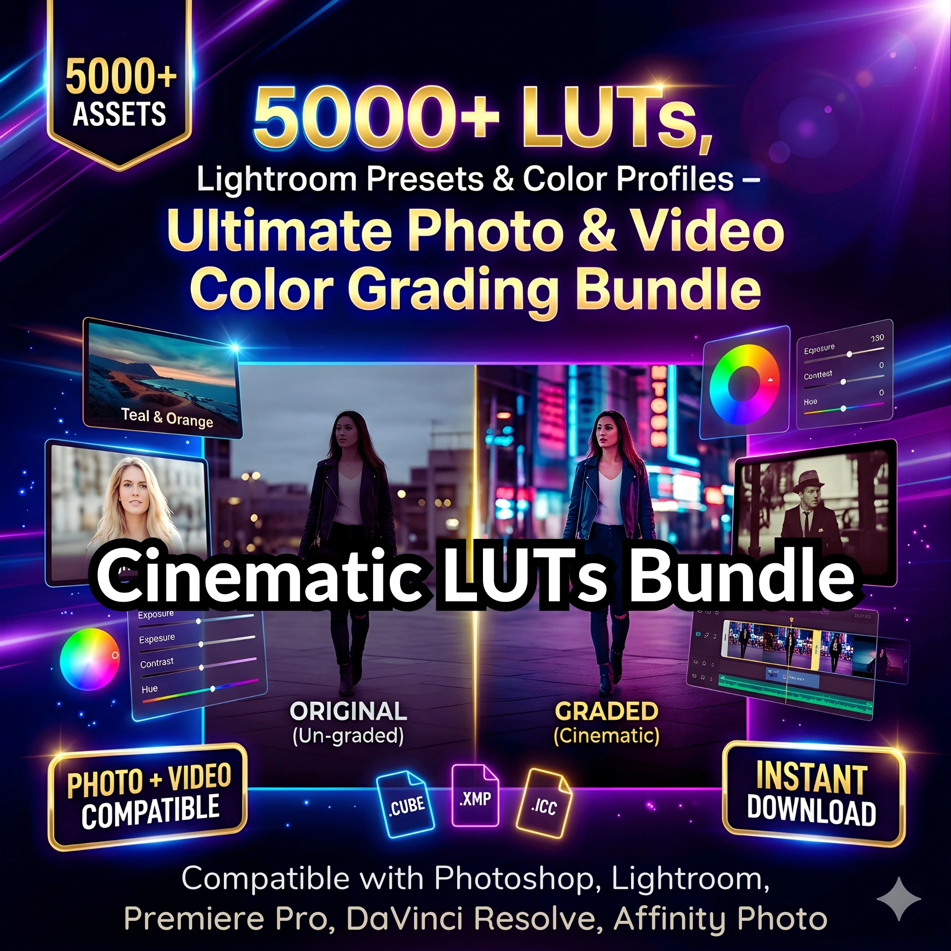 Cinematic Color Grading Master Bundle β 5000+ LUTs, Presets & Pro Profiles - Image 3