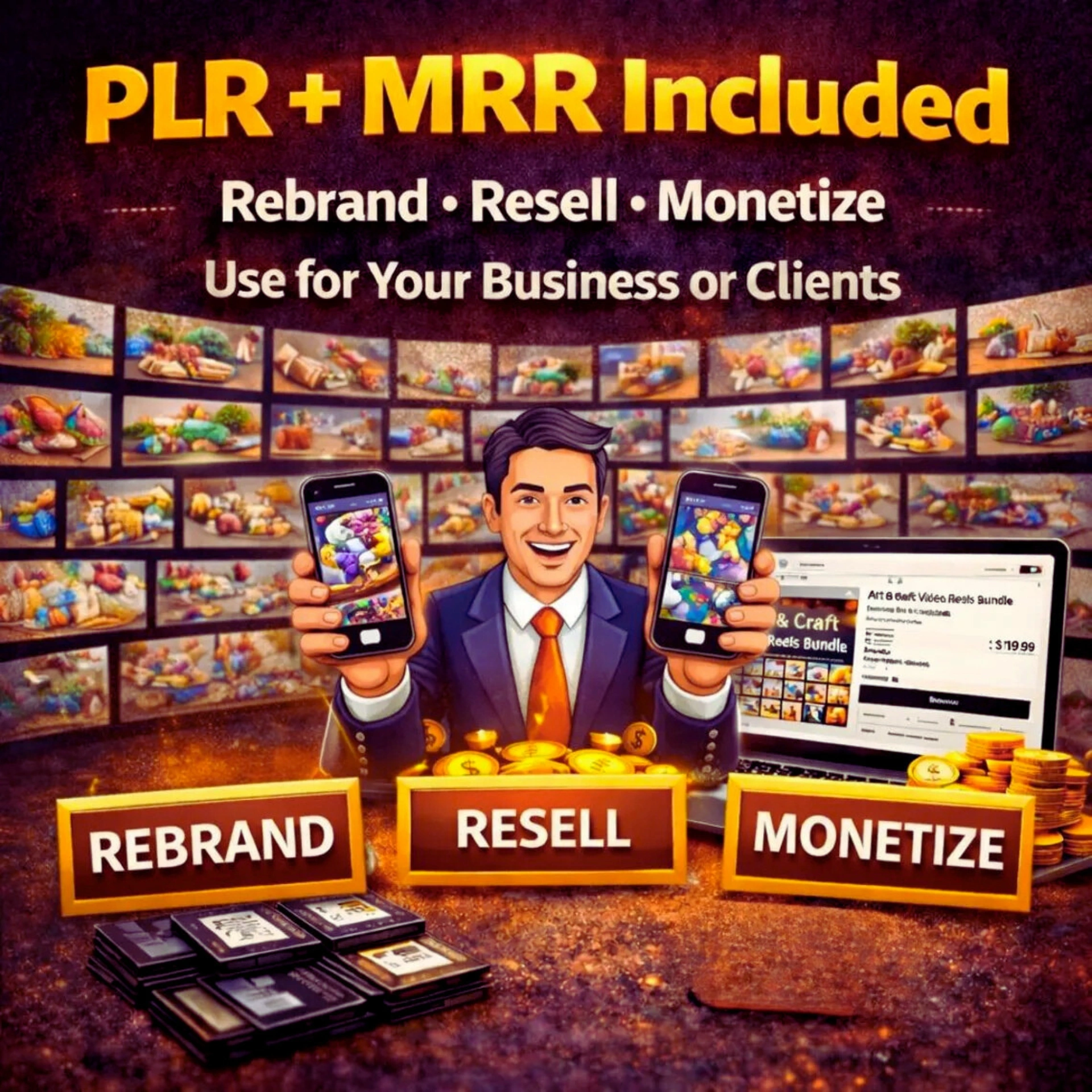 4000+ DIY Art & Craft Reels Bundle β Viral Content + Resell Rights! - Image 2