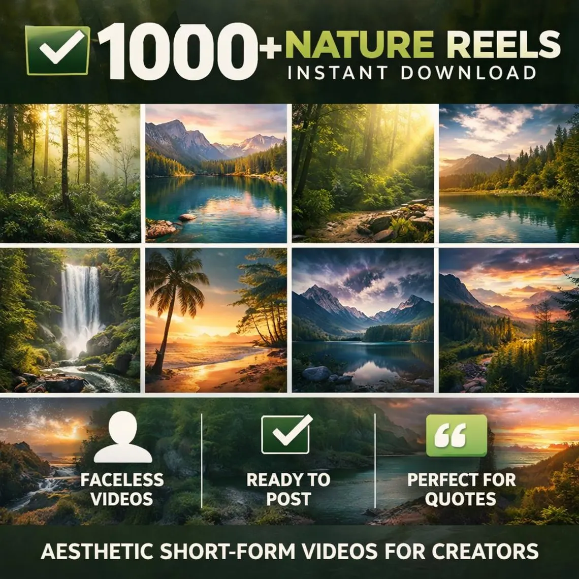 1000+ Nature Reels Pack β Viral Content + Resell Rights! - Image 3