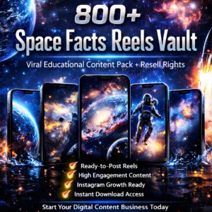 800+ Space Facts Reels Vault โ Viral Educational Content Pack